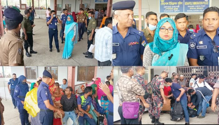 খুলনা-কোলকাতা ‘বন্ধন এক্সপ্রেস’ ট্রেনে যৌথ বাহিনীর অভিযানে লক্ষাধিক টাকার পন্যসহ আটক-৫