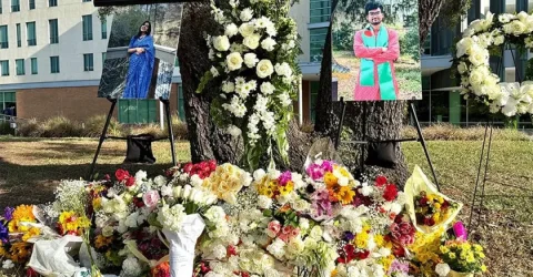 যুক্তরাষ্ট্রে নিহত বাংলাদেশি শিক্ষার্থী জামিল ও বৃষ্টির স্মরণে ইউএসএফ-এ শোকসভা