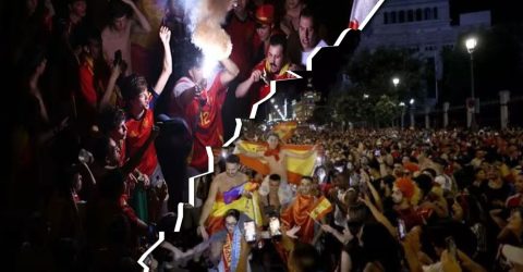বিশ্বকাপ জয়ের রাতে স্পেনে বাংলাদেশিদের বাঁধভাঙা উল্লাস